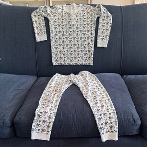 Roller Rabbit Holiday Pajama Set with Signature Monkeys